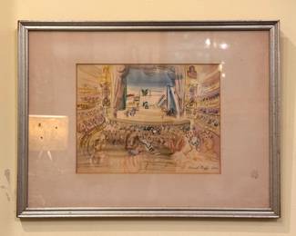 Opera Theater Audience & Stage Framed Art Print