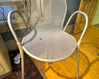 Mid-Century Modern Metal Mesh Patio Chairs