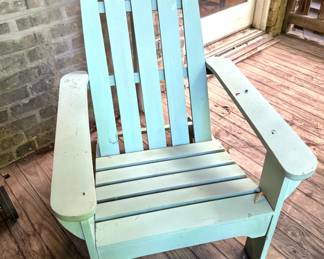 Painted Wood Adirondack Outdoor Armchair