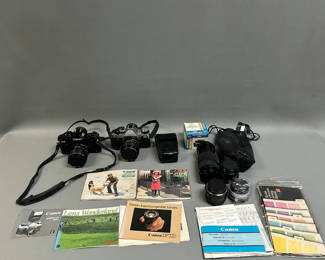Lot 47: Group of Vintage Canon Cameras
