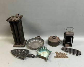 Lot 40: Antique Tin-Cast-iron Misc Items