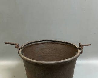 Lot 42: Antique Hammered Copper Cauldron