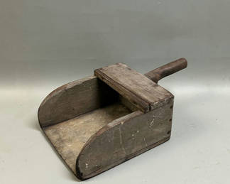 Lot 38: Antique Primitive Wooden Feed Scoop