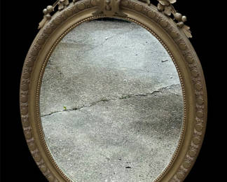 Lot 45: Victorian Gesso on Wood Oval Mirror