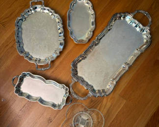 Lot 151: Silverplate Trays