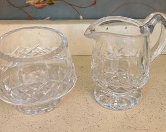 Lot 17: Waterford Crystal Sugar and Creamer Set