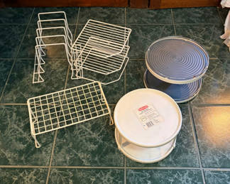 Lot 57: Kitchen Turn Tables and Shelves