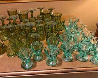 Lot 64: Lot of Vintage Green Glasses