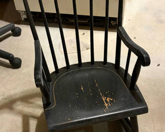 Lot 54: Child’s Stencil Backed Rocking Chair