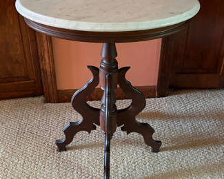 Lot 2: Antique Marble Top Table