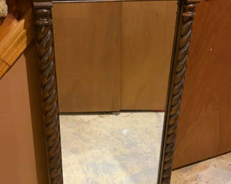 Lot 13: Vintage Large Heavy Twist Wall Mirror