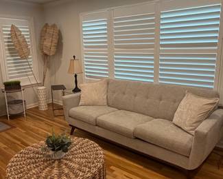 Sofa and lamps