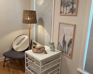 Organizer drawers, NEW mirror w/gold frame