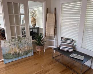 Wall art, blanket ladder