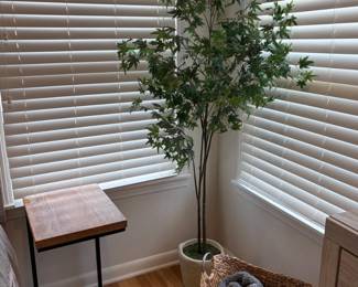 Night Stand/ Basket/ Blanket/Artificial tree