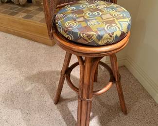 Rattan Swivel Barstools