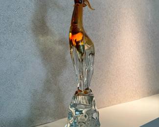 ALVIN Murano Style Art Glass Antelope