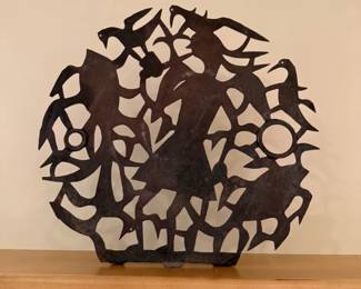 Haitian Folk Art Metal Wall Sculpture