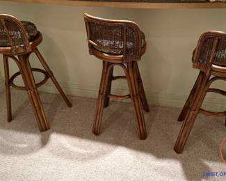 Rattan Swivel Barstools