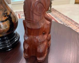 Hand Carved Oceanic Rosewood Tiki Statue