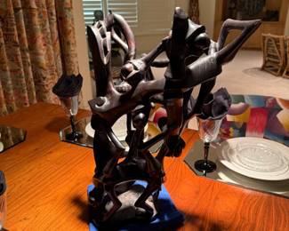 Hand Carved Makonde Shetani Sculpture