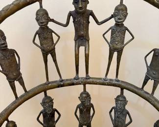Bronze West African Throne Chair