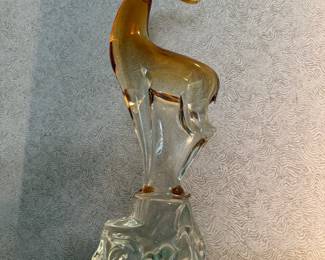 ALVIN Murano Style Art Glass Antelope