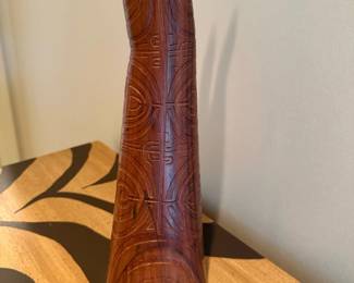 Hand Carved Polynesian Teak Wood Arm Sculpture