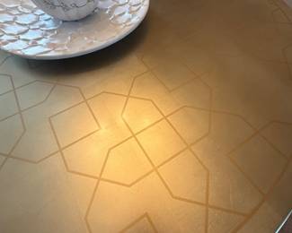 60 inch designer table with unusual design work on the top