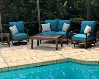 2nd patio furn by Summer Classic with sunbrella fabric. This set was purchased from Havertys