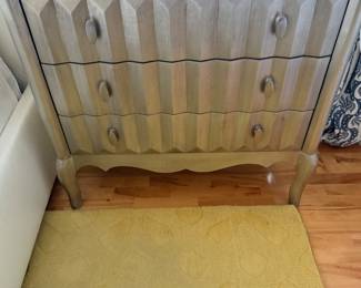 2 matching designer silver nightstands