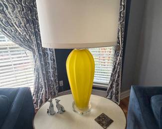 Round table by Gabby silver and leather look
