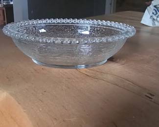 Vintage Clear Indiana Glass  Hen On A Nest (nest only)