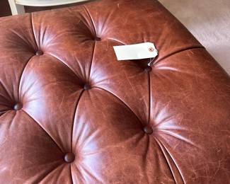 Leather ottoman