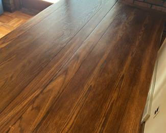 Opened trestle table