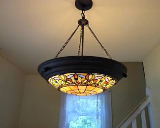 Tiffany Style Inverted Bowl (Inverted Pendant) Chandelier