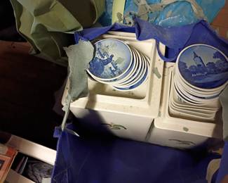 Delft Style Coasters & Plates