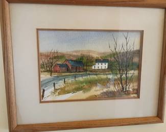 Original Watercolor Landscape- L.Rozel