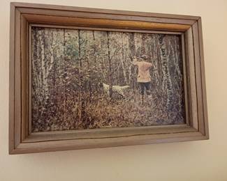 Framed Sporting Print – Hunter & Bird Dog