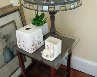 Large Tiffany Style Arts & Crafts Table Lamp