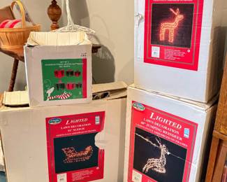 Boxed Holiday Time / Gemmy Industries / seasonal lighted lawn decorations