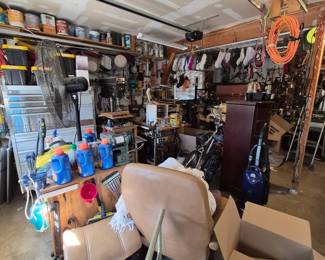 The garage is brimmed ULTRA MAX! It looks disorganized but we are gearing it up for you. Sooooo much to see and buy at this sale.