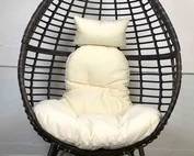 outdoor teardrop wicker chair