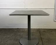 square metal outdoor table