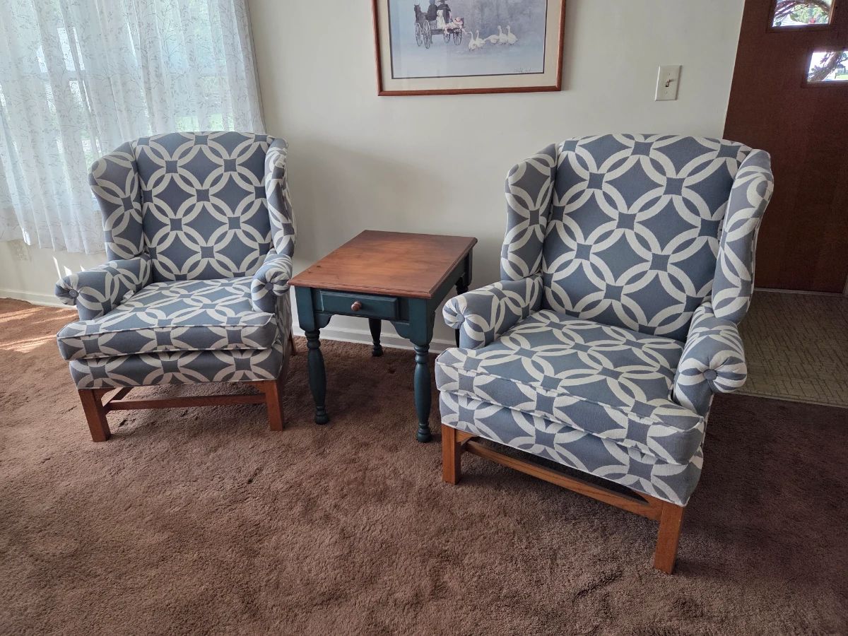 Wing back chairs