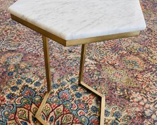 Rug!marble top gold base small table - perfect anywhere!
