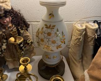 brass candleholders