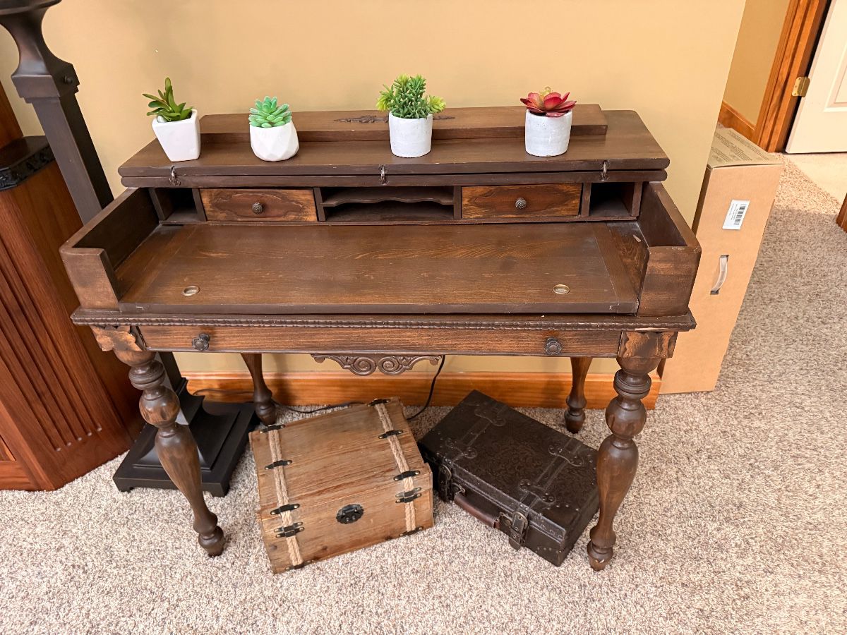 Antique Desk/ Storage Trunks