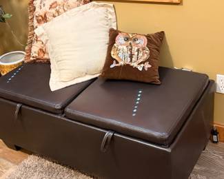 Leather Storage Trunk