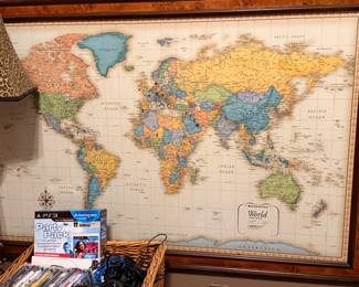 Large World Map Wall Art
